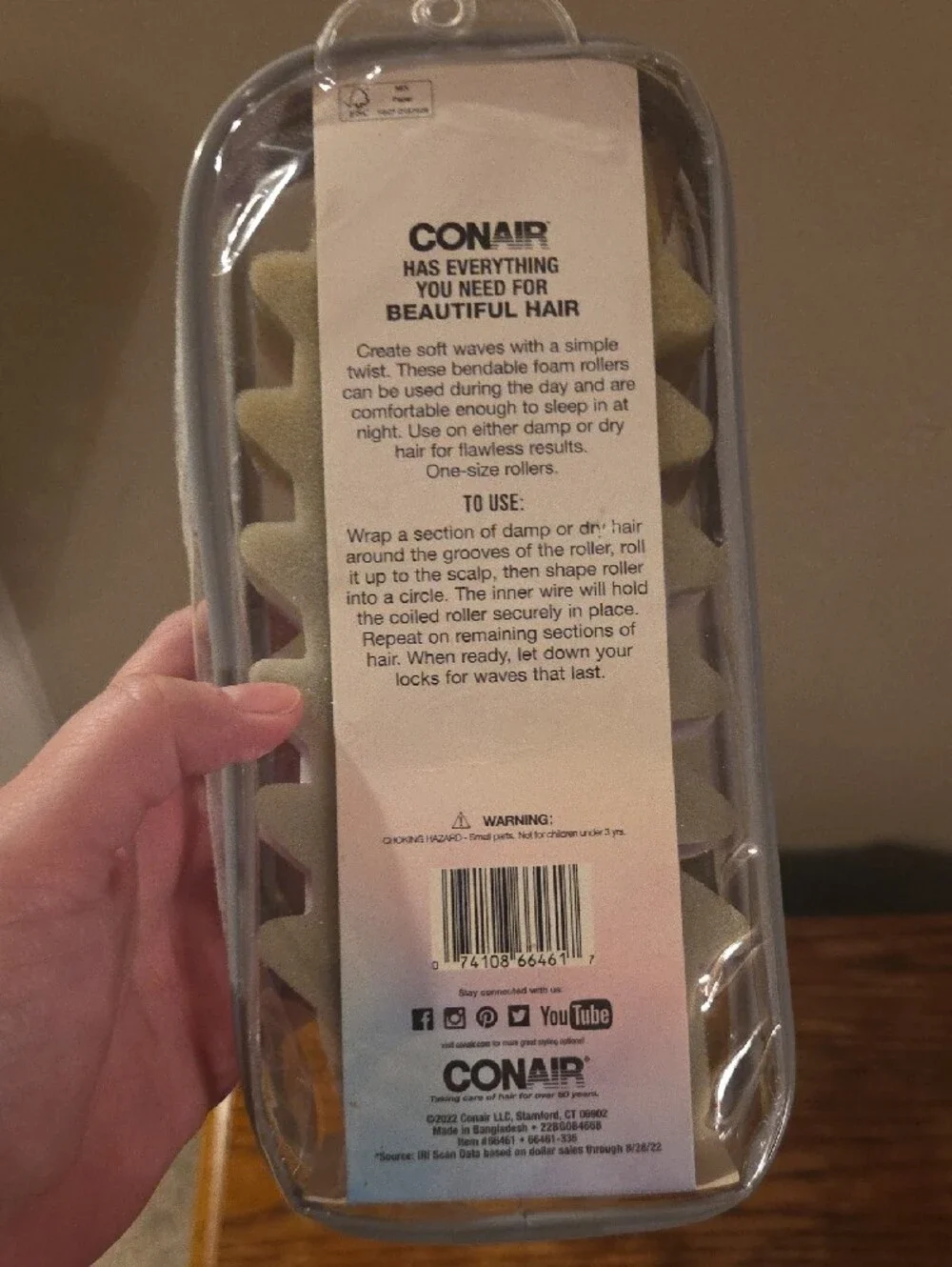 Conair Soft Waves Foam Rollers - Lavender Zigzag Set
